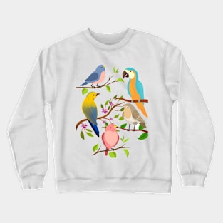 Colorful birds Crewneck Sweatshirt